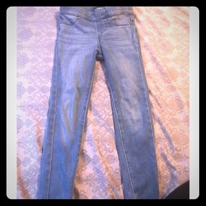 Girls blue jean jeggings